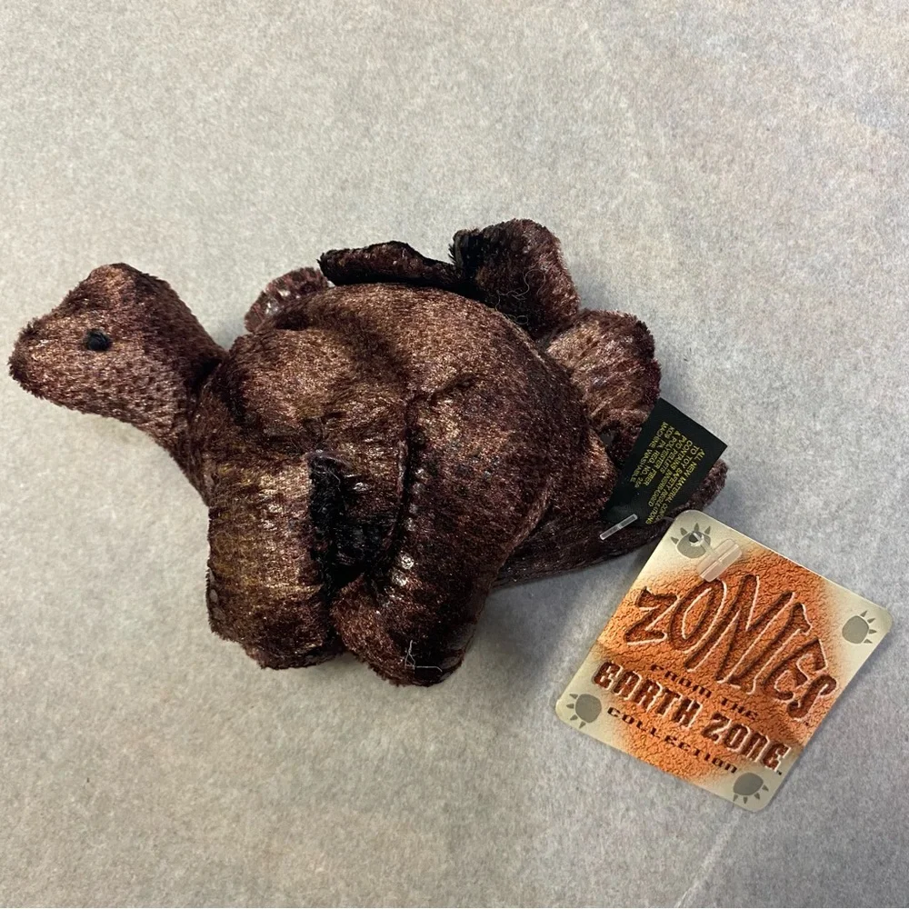 Vintage Zonies Earth Zone Collection Dinosaurs Plush Stego Tyrone Dimi 1996 NWT